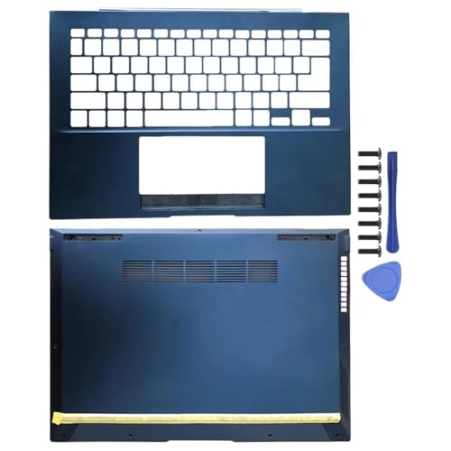 Laptop-Hülle, LCD-Rückseite, vorderer Rahmen, Handballenauflage unten, Zubehör, kompatibel mit Zenbook14 UX3402 Z UX3402V 2022 Non Touch(Blue CD Cover) von TRyYCB