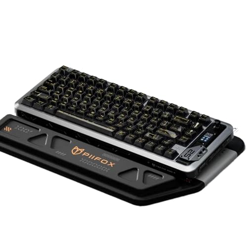 Multifunktionale mechanische Aluminiumtastatur mit Magnetschalter und 3-Modus-Knopf Kompatibel mit PC-Gamer-Geschenke(Silvery-Black Suppor) von TRyYCB