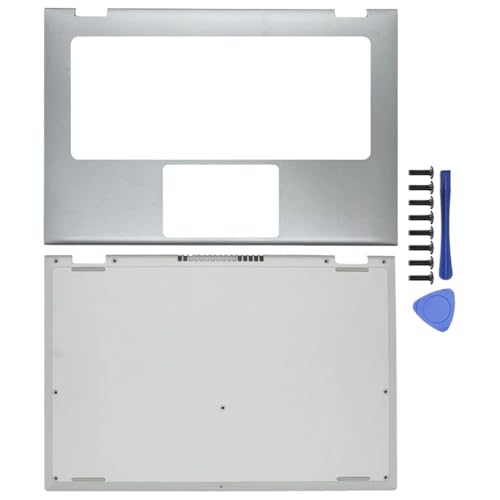 Silberne Laptop-Hülle, kompatibel mit 13 7000 Series 7347 7348 7353 7359, inklusive LCD-Rückabdeckung, Frontblende-Scharnieren, Handballenauflage und Gehäuseunterseite(NO Keyboard CD) von TRyYCB