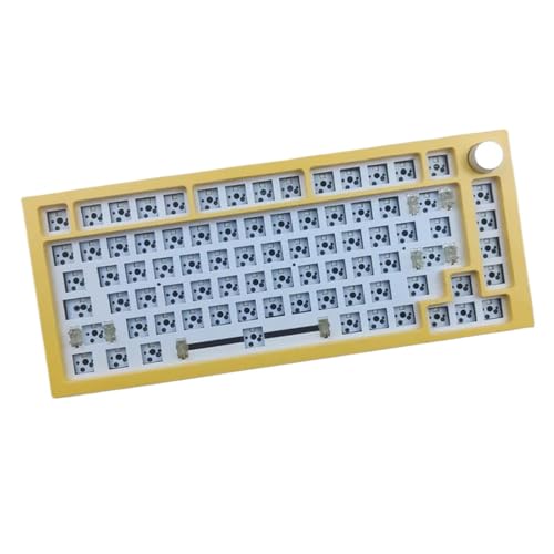 TRyYCB 75-Prozent-Tastatur-Kit Nächstes Mal mechanische X75-Dichtung Hot-Swap-fähige PCB RGB-Typ-C-kompatibel(Yellow) von TRyYCB