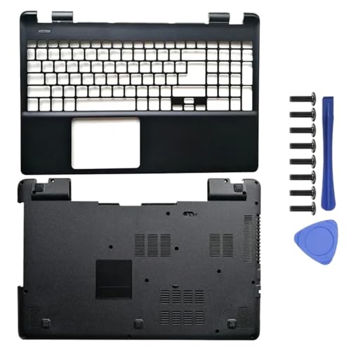 TRyYCB Ersatzteile Kompatibel mit Laptop-LCD-Rückseite, vordere Lünette, Scharniere, Handballenauflage, unteres Gehäuse, kompatibel mit E5-571 E5-551 E5-521 E5-511 E5-511G E5-511P E5-551G(CD Cover) von TRyYCB