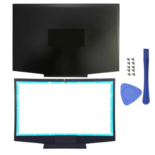 TRyYCB Kompatible Laptop-LCD-Rückseite, vordere Lünette, Scharniere, Handballenauflage, unteres Gehäuse Kompatibel mit Gaming 17-CD TPN-C142, L56890-001, L56889-001(Silver AB Cover) von TRyYCB