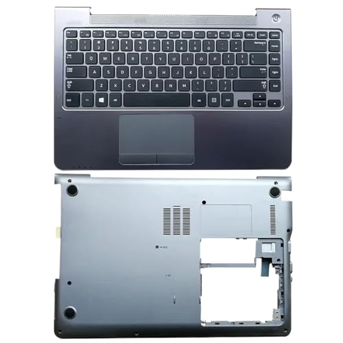 TRyYCB Laptop LCD Back Cover Front Lünette Palmrest Bottom Fall Kompatibel Mit NP530U4C NP530U4B 530U4CL 532U4C 535U4C 535U4X(Silvery CD Cover) von TRyYCB