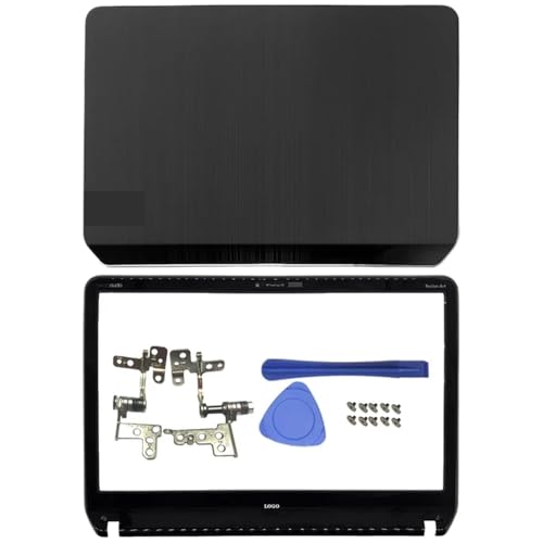 TRyYCB Laptop-LCD-Rückabdeckung und Frontblende mit Scharnieren, Handballenauflage und Gehäuseunterseite, kompatibel mit Modellen der DV4-Serie(AB Hinges) von TRyYCB