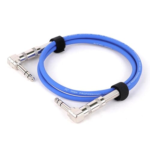 TSTS Zusätzliches Audiokabel 6,35 MM Stereo Ausgewogene 1/4 Winkel Zu Winkel Lautsprecher Verstärker Kabel Für Gitarre Keyboard‎ Dual Kanal Kabel 1PC(Blue,8m) von TSTS