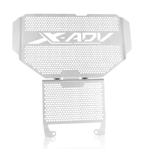 Motorrad Wassertank Netzwerk Für H&ONDA XADV 750 X-ADV 2017-2023 Loch Typ Wasser Tank Net Abdeckung Kühler Grill Schutz Cover Schutz(Silver) von TTADINUDD