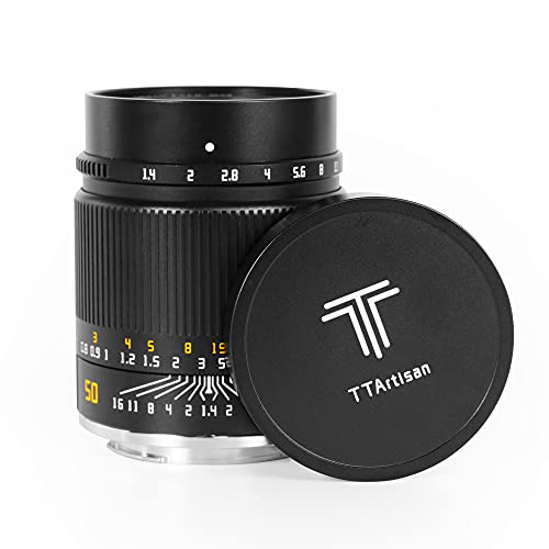 TT Artisan 50mm F1.4 ASPH Vollformat Objektiv Anschluss Sony E Mount für spiegellose Vollformatkameras von TTARTISAN