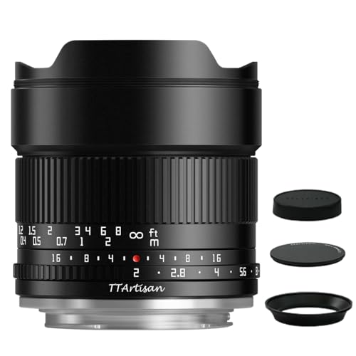 TTARTISAN 10mm F2 ASPH APS-C Ultraweitwinkelobjektiv, 105°Ultraweitwinkel, Für Fujifilm X Mount spiegellose Kameras X-T1 X-T2 X-T3 X-T4 X-T5 X-T10 X-T20 X-T100 X-T200 XPro1 X-S10 von TTARTISAN