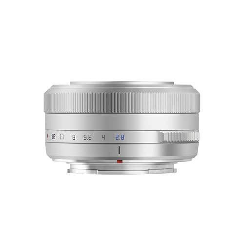 TTARTISAN 27mm F2.8 Autofokus APS-C Kameraobjektiv, Metall, geringes Gewicht, tragbare Kameraobjektiv-Unterstützung, Augen-Tracking für Fuji X Mount (Silber) von TTARTISAN