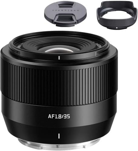 TTArtisan 35mm F1.8 II AF Autofokus Objektiv APS-C Kompatibel mit Sony E-Mount spiegellose Kameras A6500 A6300 A6100 A6000 A5100 A5000 A9 NEX 3 NEX 3N NEX 5 NEX 5T NEX 5R NEX 6 7 von TTARTISAN