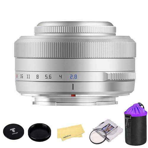 Ttartisan Af 27Mm F2.8 Aps-C Frame Lens Ultra-Compact Pancake Lens for Fuji X Mount Cameras for Fujifilm Xs10 X-E4 X-T10 X-T20 X-T3 X-T4 X-T100 X-T200 X-T30 X-Pro1 X-Pro2 X-Pro3 X-E1-Silver von TTARTISAN