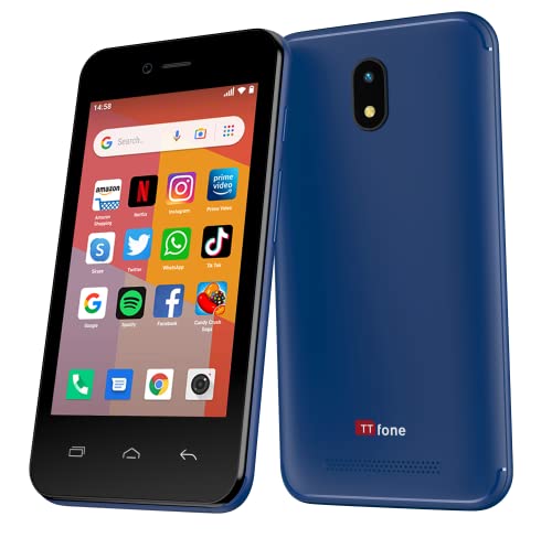 TTfone TT20 Smart 3G Mobiltelefon mit Android GO - 8 GB - Dual SIM - 4 Zoll Touchscreen (Blau) von TTfone