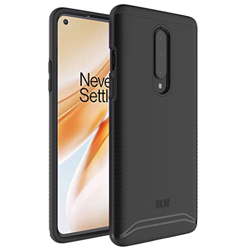 TUDIA Dual Layer Fit Kompatibel mit OnePlus 8 Hülle, [Merge] V2 Robuste Hart Doppelte Schutzschicht Schlanke Schutzhülle für OnePlus 8 (Matt-schwarz) von TUDIA