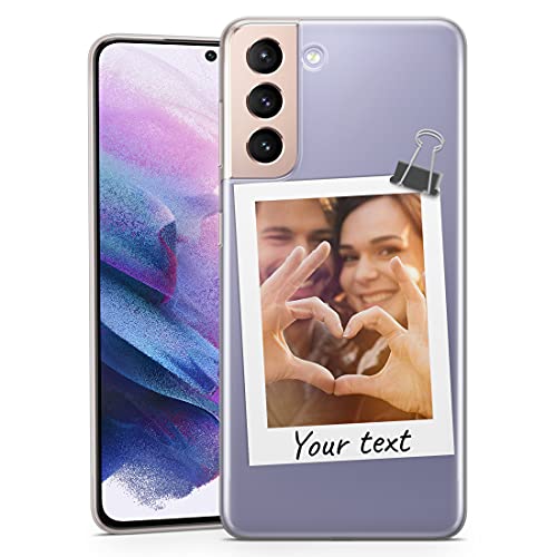 TULLUN Personalisierte Handyhülle für Samsung Galaxy A15 5G - Klare Soft Gel Benutzerdefinierte Gepinntes Schnappschuss Foto Ihr eigenes Bilddesign Stil Idee - Schwarze Büroklammer von TULLUN