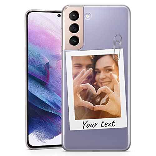 TULLUN Personalisierte Handyhülle für Samsung Galaxy A55 - Klare Soft Gel Benutzerdefinierte Gepinntes Schnappschuss Foto Ihr eigenes Bilddesign Stil Idee - Büroklammer von TULLUN