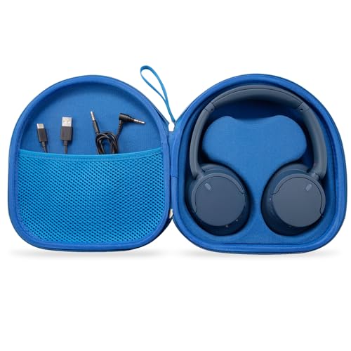 Schutzhülle für Sony WH-CH520 WH-CH720N WH-1000XM4 und JBL Tune510BT 720BT 710BT kabellose Kopfhörer mit Geräuschunterdrückung, Reisetasche mit herausnehmbarer Innenstütze, blau von TUNYINSH