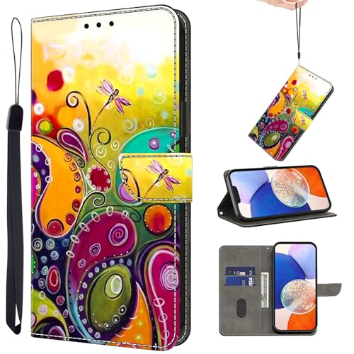 TUOLISG Handyhülle für Samsung Galaxy S24 Ultra Hülle,PU Leder Flip Wallet Case Schutzhülle mit Kartenfächer und Standfunktion für Samsung Galaxy S24 Ultra 5G-Blumenrebe von TUOLISG