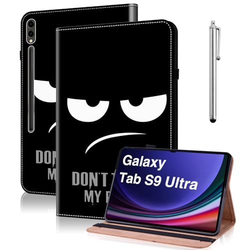 TUOLISG Hülle für Samsung Galaxy Tab S9 Ultra 14.6 Zoll 2023 mit S Pen Halter,Ultra Dünn Multi-Winkel Ständer Hülle für Galaxy Tab S9 Ultra /S8 Ultra -Nicht anfassen von TUOLISG