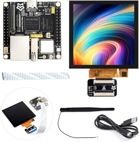 TUOPUONE Pico Ultra RV1106 Linux Micro Development Board integriert ARM Cortex-A7/RISC-V MCU/NPU/ISP-Prozessoren mit kabellosem PoE-Modul mit 720 x 720 10,2 cm IPS-Touch-Display von TUOPUONE