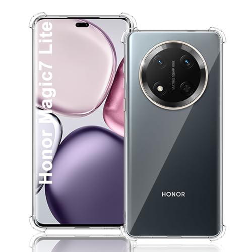 TUTUO Schutzhülle für Honor Magic 7 Lite 5G Hülle, Crystal klares Silikon Case mit Stoßfest Schutzecken, Anti-Kratzt, Vergilbungsbeständige dünne Soft TPU Protector Handyhülle - Transparent von TUTUO