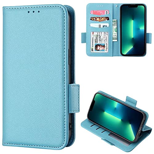 Handyhülle Kompatibel mit Blackview Shark 9 5G Hülle Flip Premium Lederhülle, Handyhülle Book Case PU Leder Tasche Case und Magnet Kartenfach Schutzhülle für Blackview Shark 9 5G cyan von TUUNKMUY