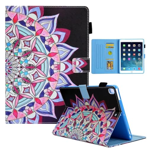 Hülle für iPad Air 11 Zoll M2 2024 - Ultra Schlank Premium PU Leder Lightweight Schutzhülle Cover mit Auto Schlaf/Wach Funktion Tablet, Ethnische Blume von TUUNKMUY