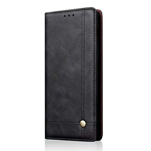 Lederhülle für iPhone 16 Plus Hülle Handyhülle Premium Leder [Standfunktion] [Kartenfach] [Magnetverschluss] Tasche Flip Case Cover Etui Schutzhülle klapphülle für iPhone 16 Plus schwarz von TUUNKMUY