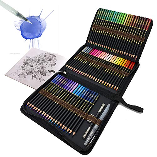 TVGO Professionelle Aquarellstifte, 72 Aquarell Buntstifte Set für Kinder und Erwachsene, Wasserlösliche Farbstifte zum Mischen, Schichten und Aquarellieren von TVGO