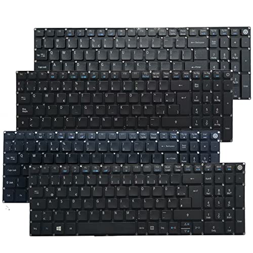 TWEJHX Laptop-Tastatur kompatibel mit Aspire 5 A517 A517-51 A515 A515-51 A515-51G A515-41 A515-41G US UK Spanisch SP Deutsch GR(SP with Backlit) von TWEJHX