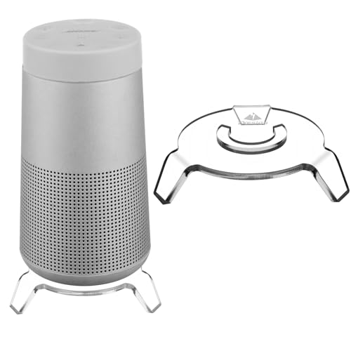 TXEsign Tischständer für Bose SoundLink Revolve, tragbarer Bluetooth-Lautsprecher, Acryl, Desktop-Halterung für Bose SoundLink drehbare Lautsprecherhalterung mit rutschfester Unterseite (transparent) von TXesign