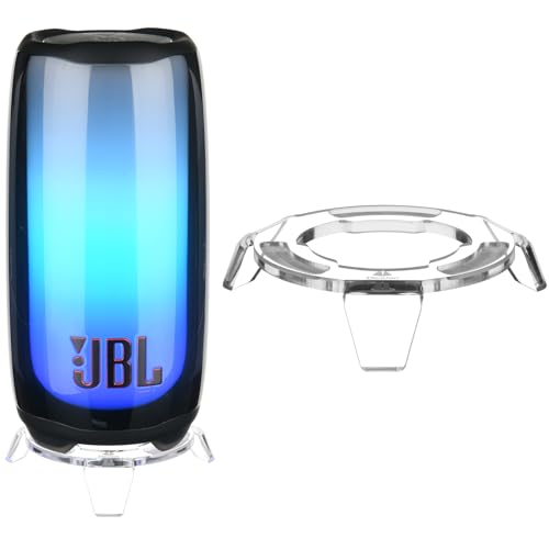 TXEsign Tischständer für JBL Pulse 4/Pulse 5, tragbarer Bluetooth-Lautsprecher, Acryl, Desktop-Halterung für JBL Pulse Lautsprecherhalterung mit rutschfester Unterseite (transparent) von TXesign