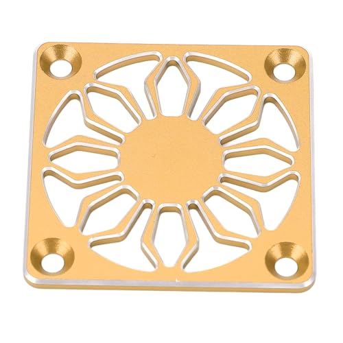 Abdeckung für RC-Motorlüfter – Abdeckung für RC-Ventilator, Abdeckung für Elektromotor, Ventilatorschutz aus Aluminiumlegierung für RC Auto (Gold) von TYCIONG