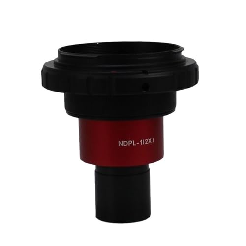 Mikroskop-Zubehör, Mikroskop-Kamera-Adapter, 2 x Mikroskop-Kamera-Adapterobjektiv für DSLR-Fotografie, Haltbarkeit und zuverlässige Leistung (rot für C-n) von TYZK