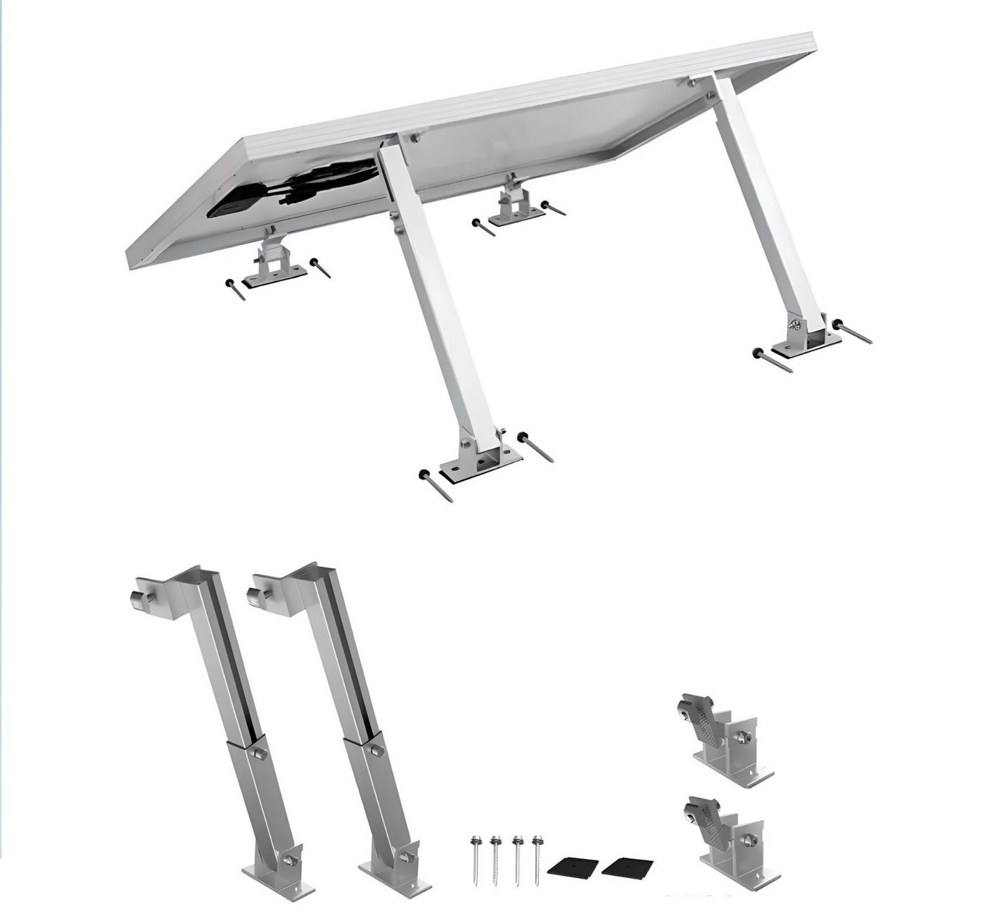 TZIpower Aufständerung (Paar) Solarmodul Halterung Balkonkraftwerk Trapezblech Solarmodul-Halterung, (Set, 1-tlg., 1 Set = für 1 Modul) von TZIpower