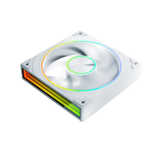 TZMRIT Doppelter Lichtring Unendlicher Spiegel A-RGB Lüfter 120MM (WH, 1) von TZMRIT