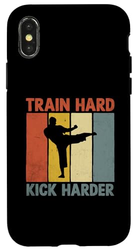 Hülle für iPhone X/XS Trainiere Hard Kick Harder Taekwondo Kampfkünste TKD von Taekwondo Martial Artist Gifts