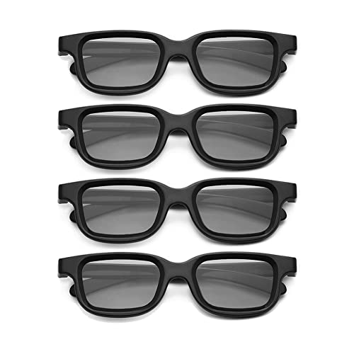 Tagtight 4 Teilige Polarisierte Passive 3D-Brille, 3D Brille für Cinema IMIX-Bildschirm, 3D TV, PC-Spiele oder Kino RealD, Video, YouTube von Tagtight