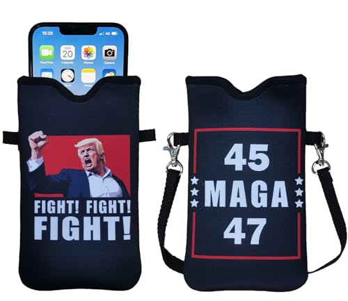 Trump 45 47 Inauguration Neopren-Telefonhülle für iPhone 16/15/14 Pro Max, 16/15/14 Plus, Samsung S24+, A54, Google Pixel 9 + 1 Untersetzer von Tainada