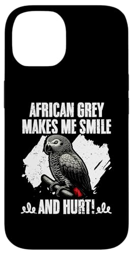 Hülle für iPhone 14 African Grey bringt mich zum Lächeln und tut großartigen Ornithologen weh von Talking African Grey Wings