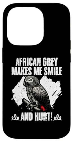 Hülle für iPhone 14 Pro African Grey bringt mich zum Lächeln und tut großartigen Ornithologen weh von Talking African Grey Wings