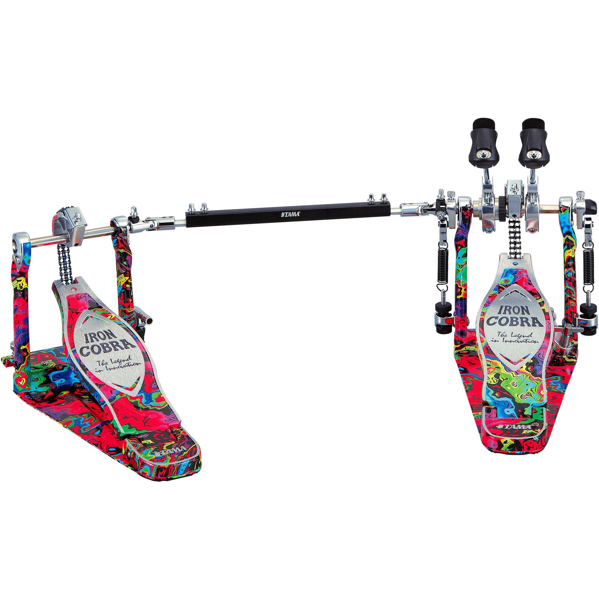 Tama Iron Cobra 900 Power Glide Marble Psychedelic Rainbow Limited Edition Double Bass Drum Pedal von Tama