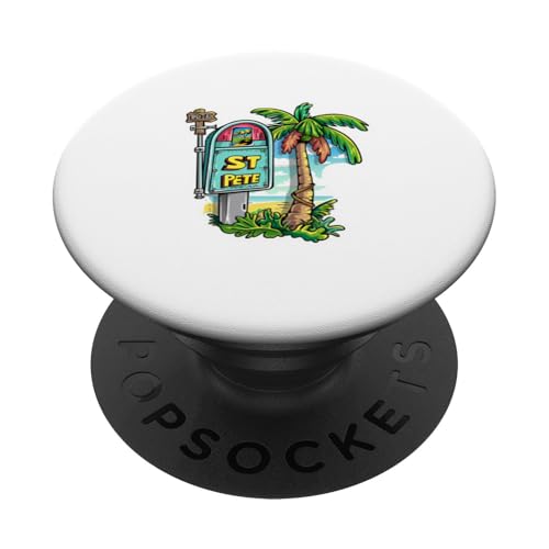 St. Pete Beach Florida St. Petersburg Palmen Sonnenschein PopSockets Klebender PopGrip von Tampa Bay Flamingo Florida Co.