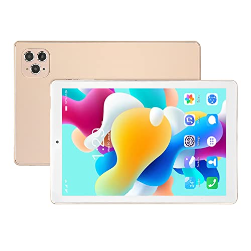 10,1 Zoll 2 in 1 Tablet mit 8 Kern CPU, 5G WiFi, 1920x1200 HD-Bildschirm, 11,0, 4GB RAM, 64GB ROM, Unterstützt Speicher Karte, Abnehmbare Tastatur, RGB BT Maus, EU-Stecker (Gold) von Tangxi