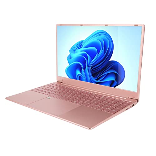 Rosa 15,6 Zoll Laptop,1920x1080 HD Finger Abdruck Entsperren Laptop-Computer für N5095 CPU,Win10,16GB 128G ROM,Multi Schnitts Tellen, Hintergrund Beleuchtung Tastatur, von Tangxi