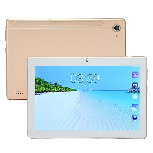 Tangxi 8-Zoll-FHD-Bildschirm, Octa-Core-CPU, 6 GB RAM, 128 GB ROM, Dual-SIM, Dual-Standby-Tablet mit 6000-mAh-Akku, Unterstützt für 10 (Gold) von Tangxi