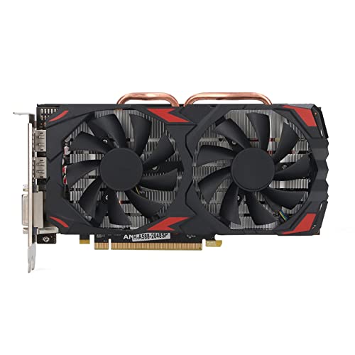 Tangxi RX 580 Grafikkarten, 8GB 256BIT Grafikkarten für Computerspiele, Plug and Play Grafikkarte mit Zwei Lüftern, für Desktop PCs von Tangxi