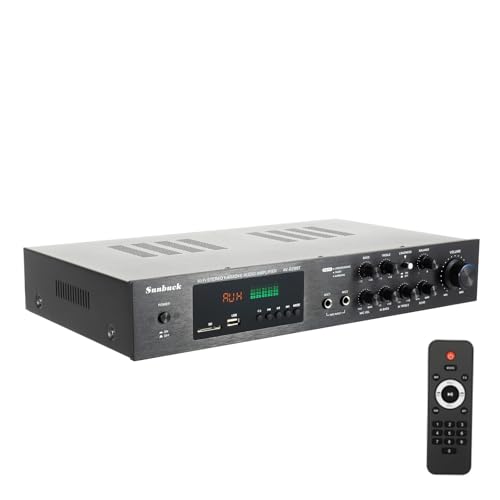 HiFi Verstärke, Digitale Amplifier Endstufe, 5 Kanäle Stereo Audioverstärker Receiver, 220V/600W, Stereo Amplifier mit SD\USBRCAAUX .0 Bluetooth-Karteneingang von Taozhiyy