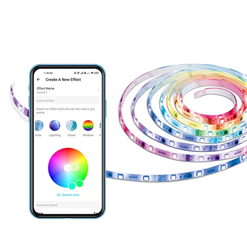 Tapo RGBIC LED Strip 5m, beschichteter Smart LED Streifen, 50 verschiedene Farbzonen Segmentcontrol, 16 Mio. Farben, kompatibel mit Amazon Alexa, Hey Google (Tapo L920-5) von Tapo