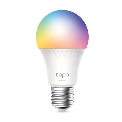 Tapo TP-Link L535E alexa lampe E27, Matter zertifiziert, 1055 Lumen, Mehrfarbrige dimmbare smarte WLAN Glühbirne, Kompatibel mit Alexa, Siri oder Google Assistant, Zeitplan und Timer von Tapo