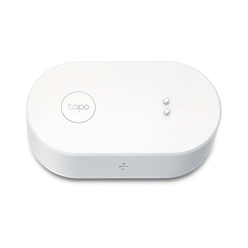 Tapo TP-Link T300 Smarter Wasserleck-Sensor, Hub erforderlich, eingebaute 90Db einstellbare Sirene, Sensor & APP & Hub-Alarm, IP67 wasserdicht, 1+Jahr Batterielebensdauer, Flexible Platzierung von Tapo